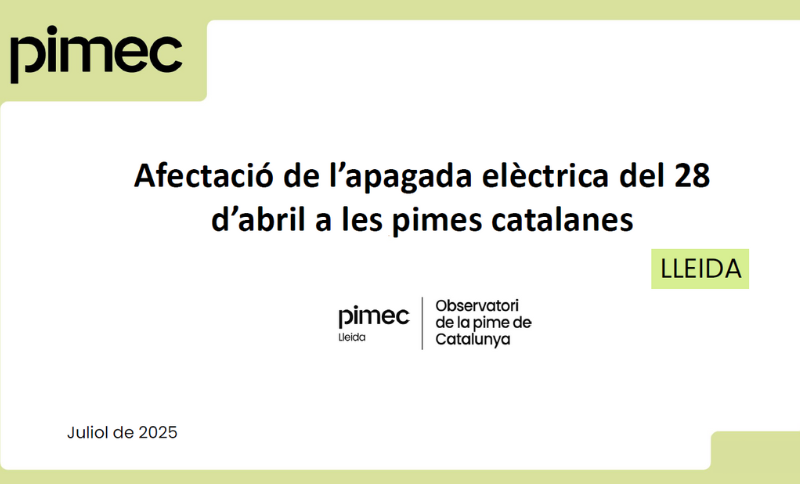 Afectació de l'apagada elèctrica a les pimes de Lleida